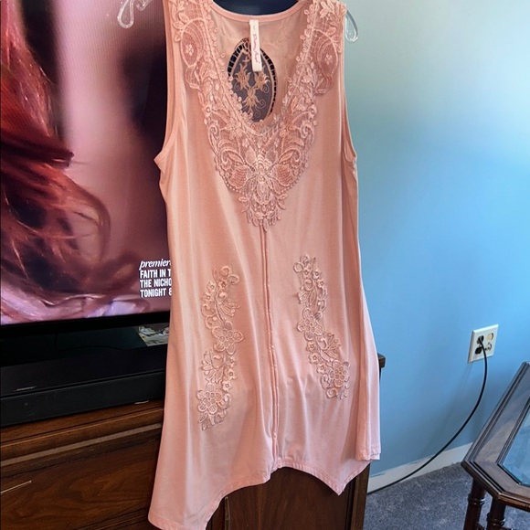Pretty Angel SEXY & Sophisticated Soft Pink Sleeveless Dress Large WORN ONCE - Picture 4 of 7